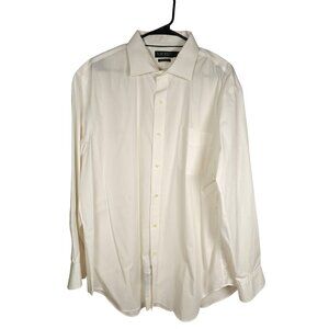 Lauren Ralph Lauren Men's Classic Fit Stretch Non-Iron Dress Shirt Size 18 White